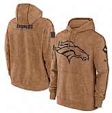 Men's Denver Broncos 2023 Brown Salute to Service Pullover Hoodie,baseball caps,new era cap wholesale,wholesale hats